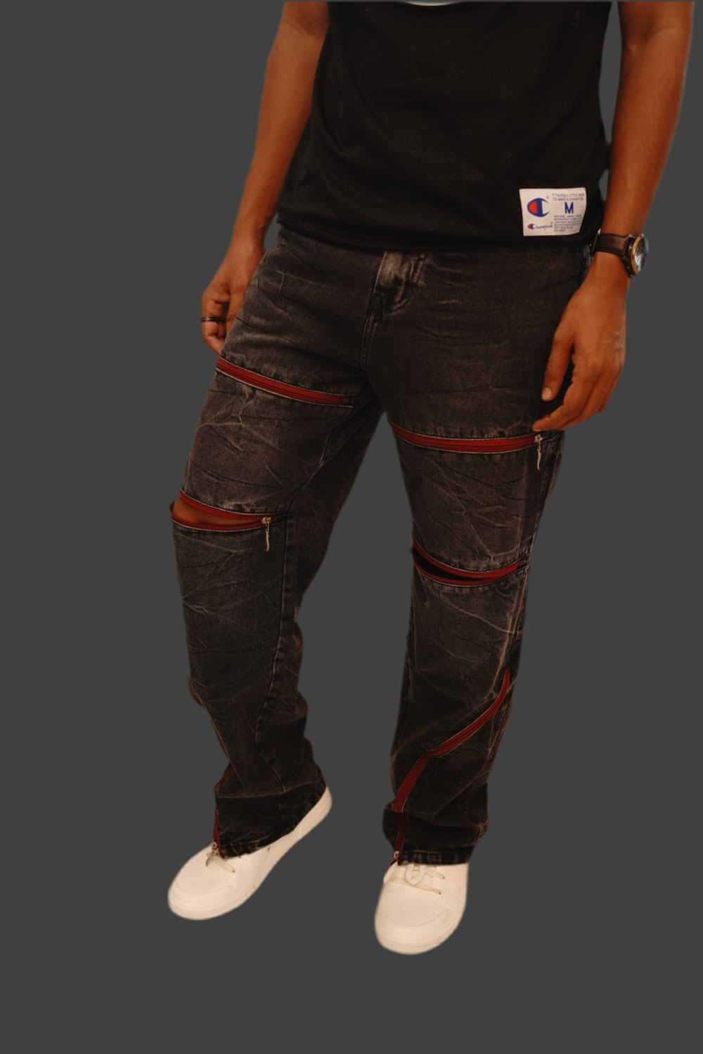 Multi-Zip Utility Jeans