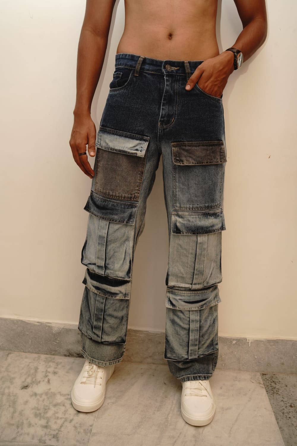 Patchwork Men’s cargo jeans