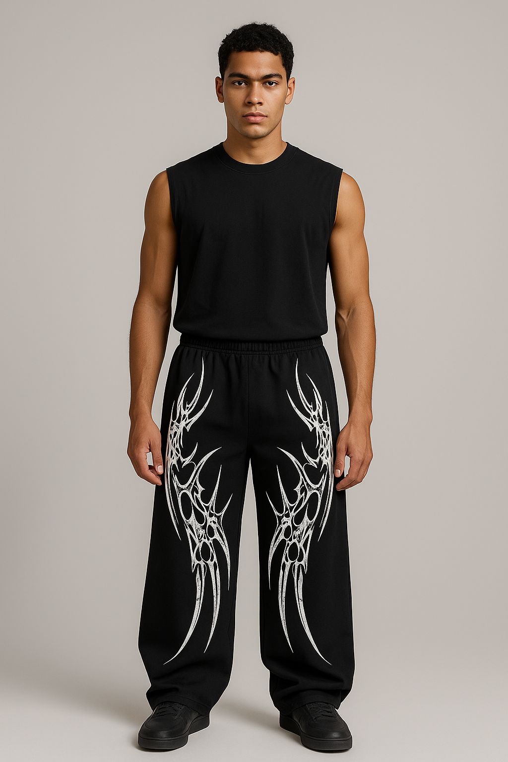 Graphic Wide Leg Sweatpants