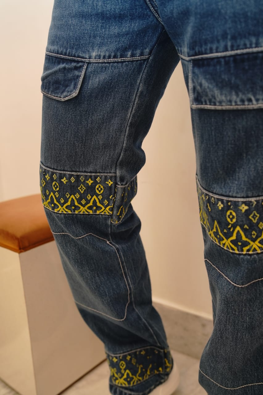 Patchwork Cargo Jeans